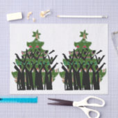 Sing kerstmuziek Carol Singers Gospel Choir Tissuepapier (Craft)