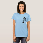 Sing Music Note T-shirt (Voorkant volledig)