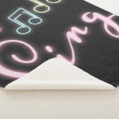 Sing Neon Muzieknoten Sherpa Deken (3/4)