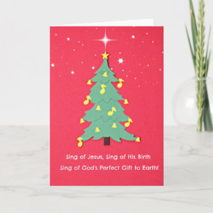 Sing of Jesus, Sing of His birth. Feestdagen Kaart