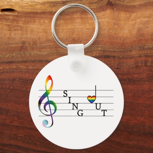 Sing Out Pride Sleutelhanger (Voorkant)