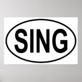 Sing Oval Poster (Voorkant)