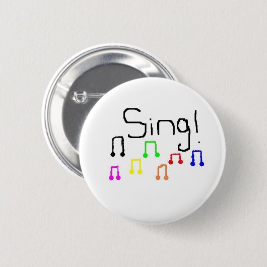 Sing Pin Ronde Button 5,7 Cm (Voorkant /achterkant)