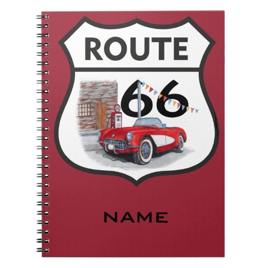 Sing route 66 gifts notitieboek (Voorkant)
