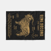 Sing Second The Goat (on Back)  Fleece Deken (Voorkant (Horizontaal))