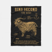 Sing Second The Goat (on Back)  Fleece Deken (Voorkant)