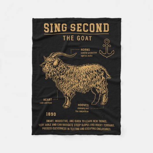 Sing Second The Goat (on Back)  Fleece Deken (Voorkant)