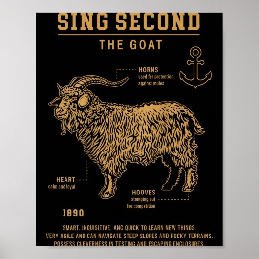 Sing Second The Goat (on Back)  Poster (Voorkant)