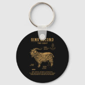 Sing Second The Goat (on Back)  Sleutelhanger (Voorkant)