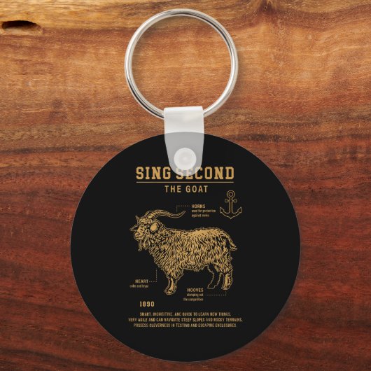 Sing Second The Goat (on Back)  Sleutelhanger (Voorkant)