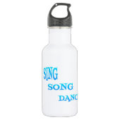 Sing Song Dance Art Waterfles (Voorkant)