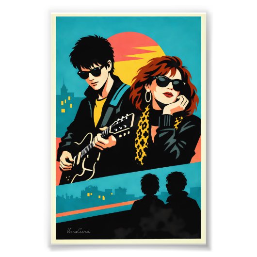 Sing Street Inspired Retro Movie Poster (Voorkant)