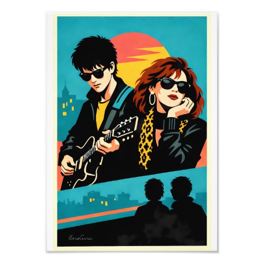 Sing Street Inspired Retro Movie Poster (Voorkant)