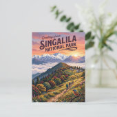 Singalila Nationaal Park India Briefkaart (Staand voorkant)