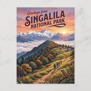 Singalila Nationaal Park India Briefkaart