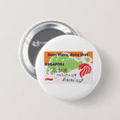 Singapore 10 ronde button 5,7 cm (Voorkant /achterkant)