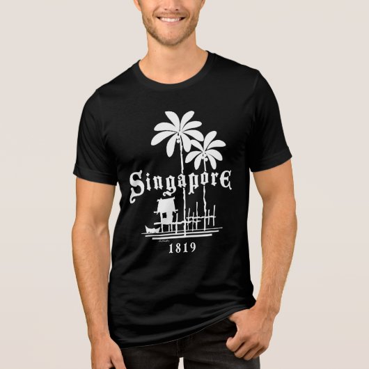 Singapore/1819 Donker Tri-Blend Shirt (Voorkant)