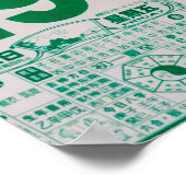 Singapore-21 JUL 2019: Chinees kalender-pagina Poster (Hoek)