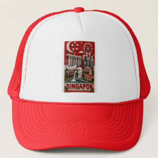 Singapore 3D Micro Mosaic Verticaal Landmark Kunst Trucker Pet