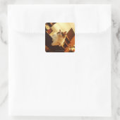 Singapore 6 vierkante sticker (Tas)