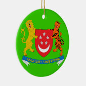 SINGAPORE* Aangepaste kerstversiering Keramisch Ornament (Rechts)