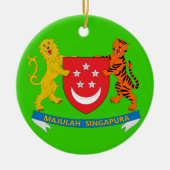 SINGAPORE* Aangepaste kerstversiering Keramisch Ornament (Voorkant)