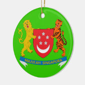 SINGAPORE* Aangepaste kerstversiering Keramisch Ornament (Links)