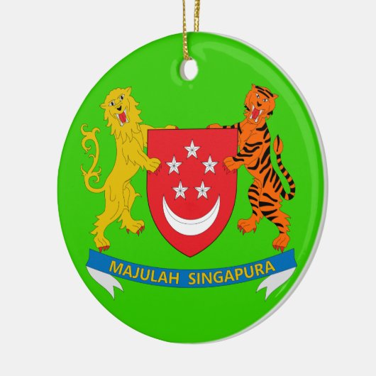 SINGAPORE* Aangepaste kerstversiering Keramisch Ornament (Links)