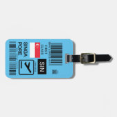 Singapore airport travel tag bagagelabel (Voorkant horizontaal)