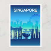 Singapore Art Travel Illustratie Briefkaart (Voorkant)