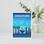 Singapore Art Travel Illustratie Briefkaart (Staand voorkant)