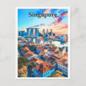 Singapore Art Vintage Travel Briefkaart (Voorkant)