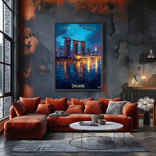 Singapore at Dusk - Een prachtig stadsbeeld in de Poster