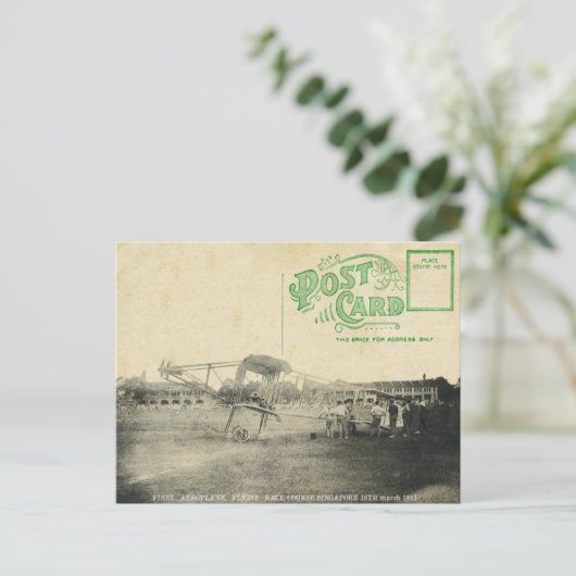  Singapore Aviation Briefkaart (Staand voorkant)