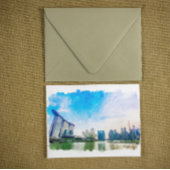 Singapore Azië Panorama Uitzicht Briefkaart