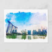 Singapore Azië Panorama Uitzicht Briefkaart (Voorkant)