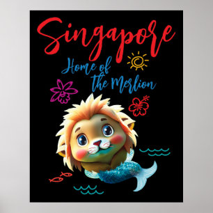 Singapore Baby Merlion Poster