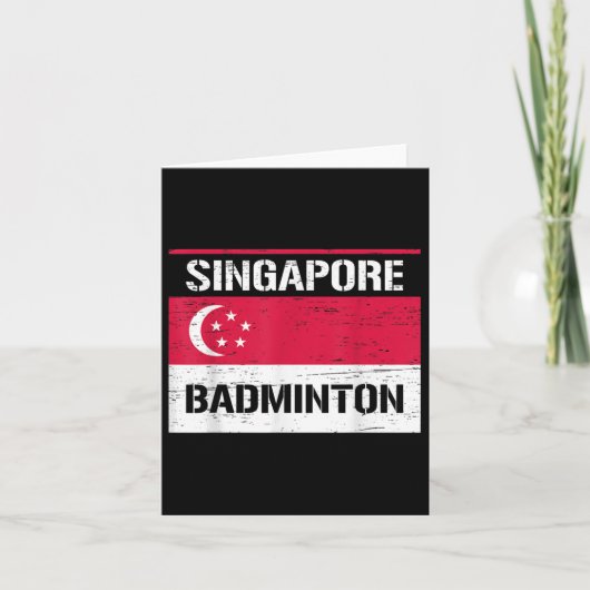 Singapore Badminton Team Badminton Kaart (Voorkant)