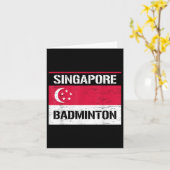 Singapore Badminton Team Badminton Kaart (Gele Bloem)