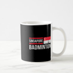 Singapore Badminton Vlag Racket Sport Birdie Playe Koffiemok