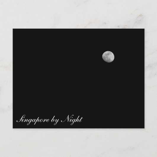 Singapore bij nacht briefkaart (Voorkant)