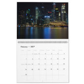 Singapore bij nacht kalender (Feb 2027)