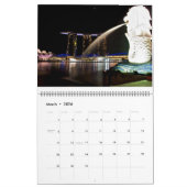 Singapore bij nacht kalender (Mar 2026)