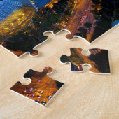 Singapore binnenstad bij nacht legpuzzel (Zijkant)