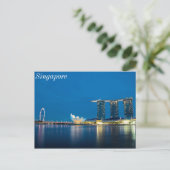 Singapore Blue van de baai Briefkaart (Staand voorkant)