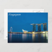Singapore Blue van de baai Briefkaart (Voorkant / Achterkant)