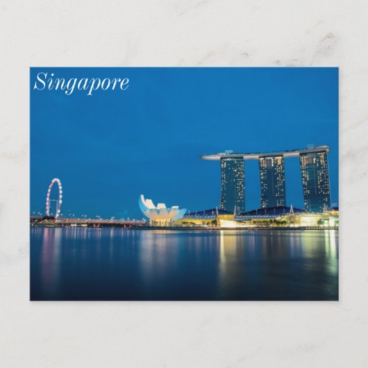 Singapore Blue van de baai Briefkaart (Voorkant)