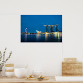 Singapore Blue van de baai Poster (Keuken)