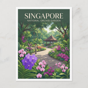 Singapore Botanic Gardens Nationale Orchideeëntuin Briefkaart