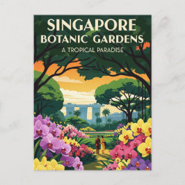 Singapore Botanic Gardens Reizen Briefkaart